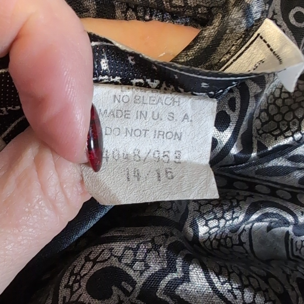 VINTAGE 80's Maggie Lawrence Collection HOLIDAY Print Blouse - Picture 4 of 11